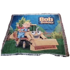 Vintage Bob Builder Tapestry Throw Blanket Afghan Animation British Construction